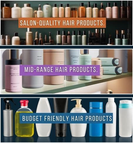 A Comparison between salon grade hair products and budget friendly hair products