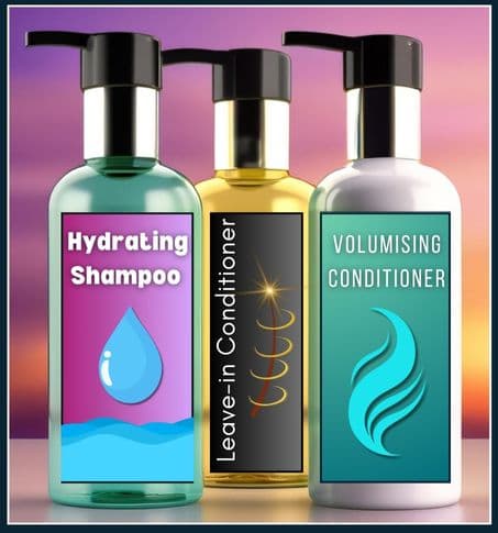 A selection of hair care products