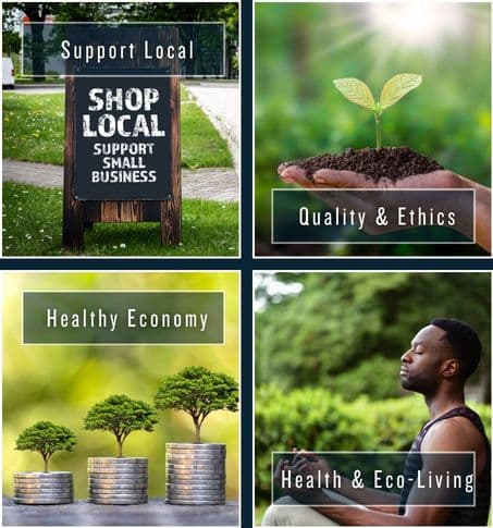 highlighting the community and ethical benefits ofchoosing natural grooming products from small and local businesses
