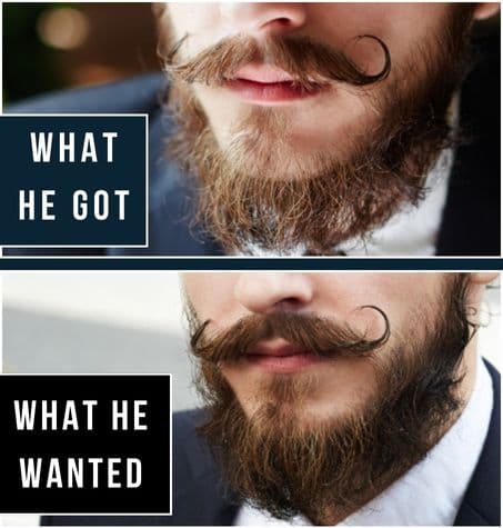 comparison of real beard and dreamed of beard