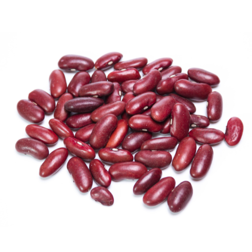 A pile of Red Kidney Beans on a white background