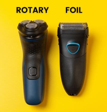 two types of electric razor: rotary and foil