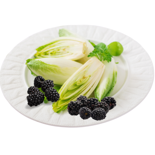 chicory and black berries