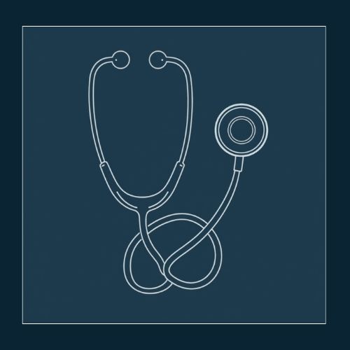 A stethoscope icon indicating general men's health