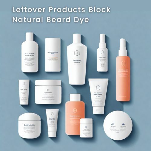 Collage of Personal Care Products that block natural beard dye