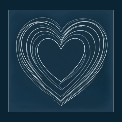 A simple heart icon with a gentle, thin line around it