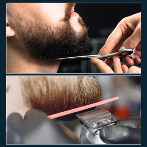 trimming beard hair