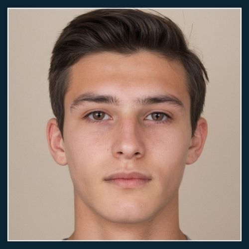 Early Teenage boy of 13- 17 with very light beard fluff on his chin