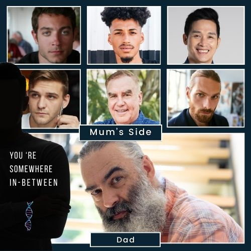 General Health - Collage of men representing mum and dad's side