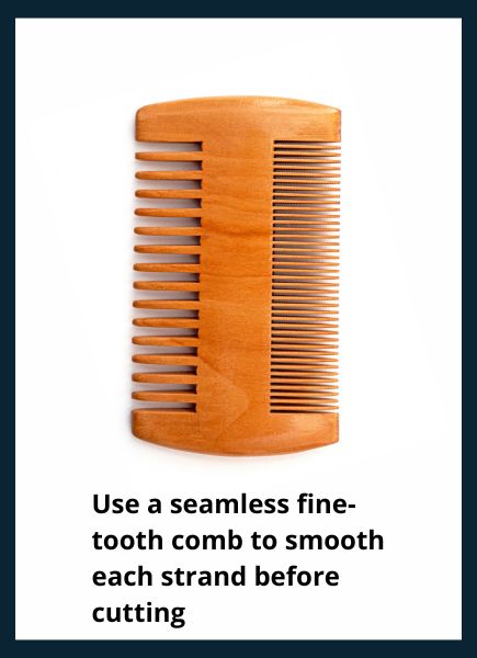 Close‑up of a seamless fine‑tooth comb