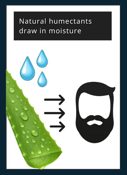 Macro of aloe vera gel and a beard hair strand absorbing a clear moisture droplet